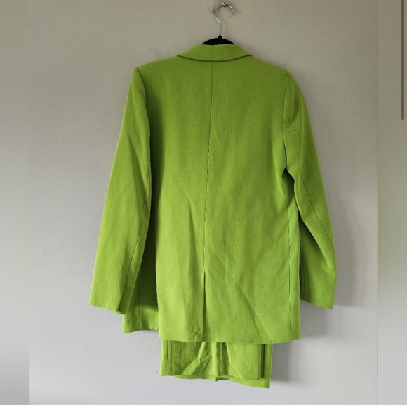 Zara Neon Lime Green Oversized Blazer - Picture 2 of 8